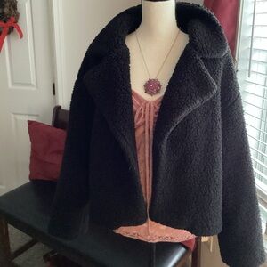 GM short flowy teddy jacket